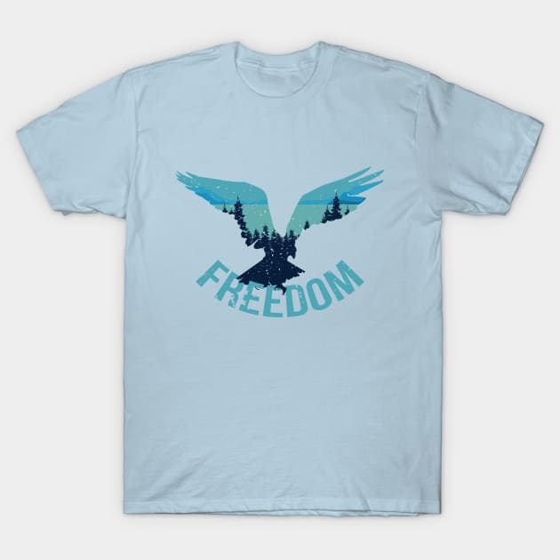 Freedom Bird Desgin T-Shirt by LR_Collections